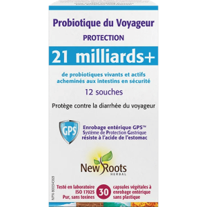 Probiotiques du voyageur 21 milliards 30 capsules