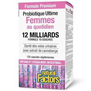 Natural Factors - Probiotique ultime Femme au quotidien 12 milliards -