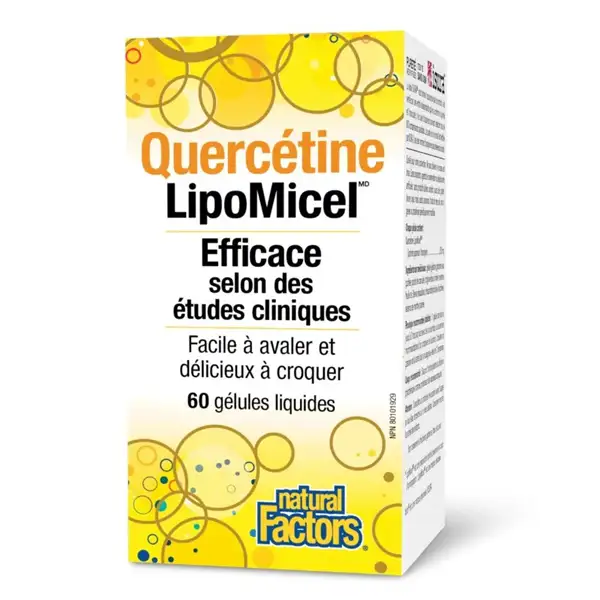 Natural Factors – Quercétine Matrice LipoMicel 250 mg