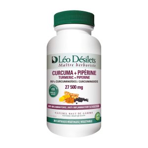 Curcuma et pipérine 500 mg 30 capsules