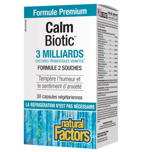 Natural Factors - CalmBiotic 3 milliards 30 capsules