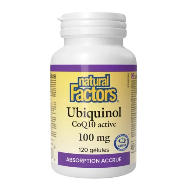 Natural Factors – Ubiquinol (CoQ10 actif) 100mg