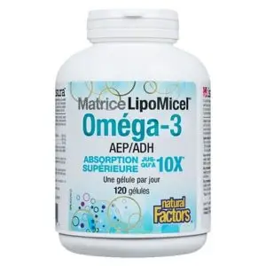 Natural Factors - Oméga-3 Matrice LipoMicel