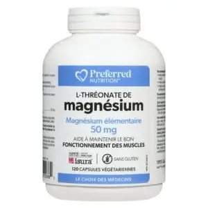 Preferred nutrition - L-thréonate de magnésium 120 capsules