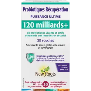 New Roots herbal - Probiotiques Récupération 120 milliards 30 capsules
