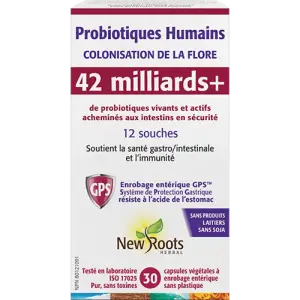 New Roots herbal - Probiotiques Humains 42 milliards 30 capsules