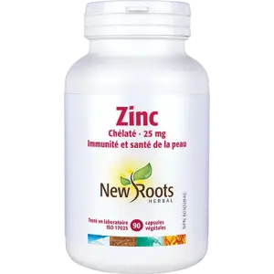 New Roots herbal - Zinc chélaté 25 mg 90 capsules