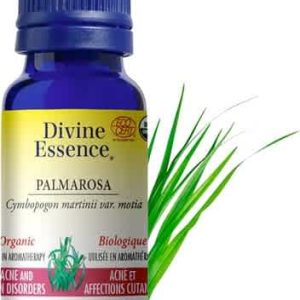 Divine Essence - Huile essentielle Palmarosa bio (Cymbopogon martinii var. motia) 15 ml