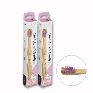 Brosse à dents bambou - - ultra souple licorne pour enfants