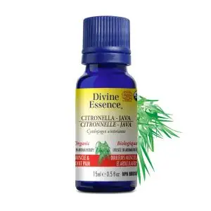 Divine Essence - Huile essentielle Citronnelle de Java bio (Cymbopogon winterianus) 15 ml