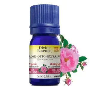 Divine Essence - Huile essentielle Rose Otto Extra 5% bio (Rosa x damascena) 5 ml