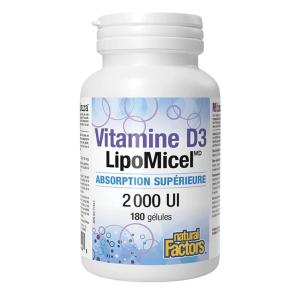 Vitamine D3 LipoMicel 2000IU - - 180 gélules