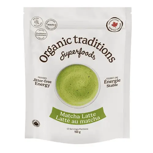 Organic Traditions – Latté de matcha avec probio bio 150g