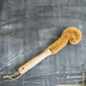 Eco human life - Brosse à bouteille en fibres de coco longue (bout roulé brun)