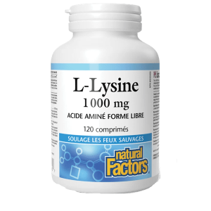 Natural Factors - L-Lysine 1000 mg 120 comprimés