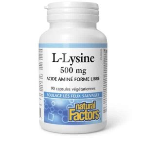 Natural Factors - L-Lysine 500 mg 90 capsules