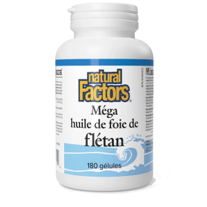 Natural Factors - Huile de foie flétan 180 gélules