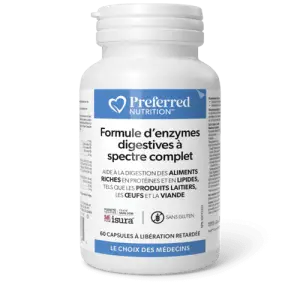 Preferred nutrition - Enzymes digestives à spectre complet 60 capsules