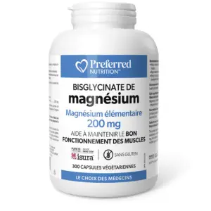 Preferred nutrition - Magnésium bisglycinate 200mg 300 capsules