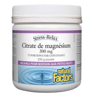 Natural Factors - Citrate de Magnésium 300 mg 250 g