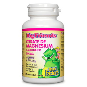 Natural Factors - Citrate de magnesium 50mg - 60 comprimés à croquer