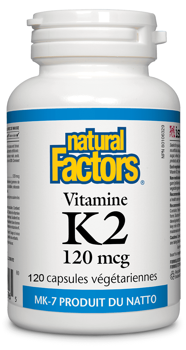 Natural Factors – Vitamine K2 120 mcg – 120 capsules