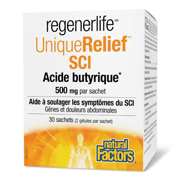 Natural Factors – UniqueRelief SCI Acide Butyrique 30 sachets