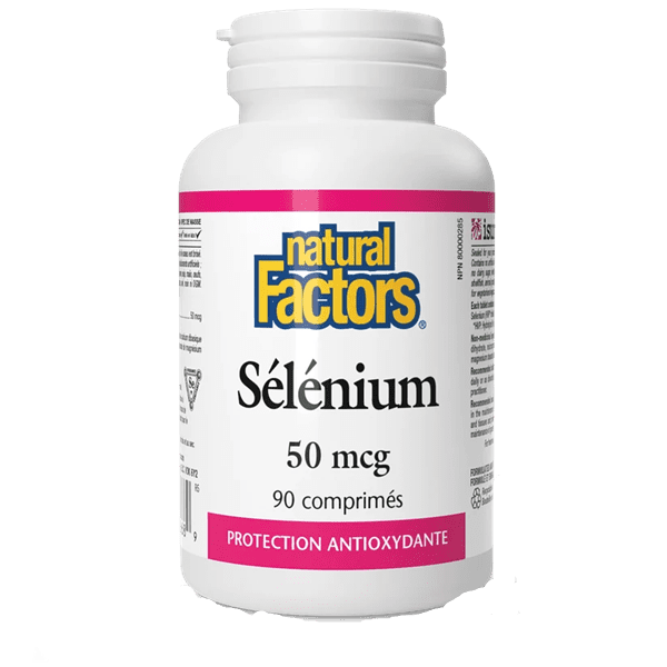 Natural Factors – Selenium 50 mcg 90 comprimés