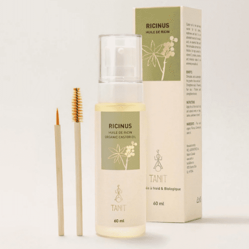 Tanit – Huile de ricin bio 60ml avec brosse et pinceau