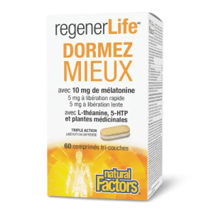 Natural Factors - RegenerLife Dormez mieux 60 capsules